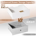 thumbnail image 5 of Ktaxon Fluted Nightstand with Charging Station, End Table Wooden Bedside Table Large Capacity Easy to Assemble, 5 of 11