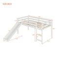 thumbnail image 4 of Aukfa Low Loft Bed with Slide, Wooden Twin Loft Bed for Kids Teens - White, 4 of 8