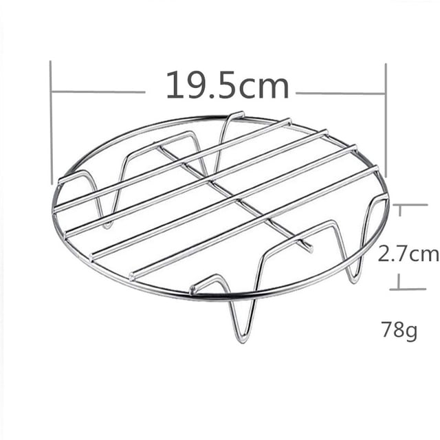Accesorios para freidoras de aire, plato de acero inoxidable para cocinar al vapor, rejilla para cocinar arroz al vapor, herramientas de cocina