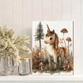 thumbnail image 2 of Qisvanset Framed Canvas Wall Art, 12x16 Inch Boho Unicorn Mushroom Woodland Nursery Art, 2 of 5