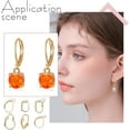 thumbnail image 3 of 48 Pcs Brass Leverback Earring Findings 6 Styles Golden French Earring Hooks Assorted Shape Metal Leverback Earwires with Horizontal Open Loop for DIY Earring Making Jewelry, 3 of 7