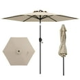 thumbnail image 1 of Gymax 7.5 ft Patio Umbrella Outdoor Heavy Duty Market Umbrella w/ Push Button Tilt Beige, 1 of 10