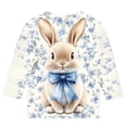 thumbnail image 6 of Crunowin Girls Easter Tops (3-13), 3/4 Sleeve Round Neck Graphic Print T-shirts Egg Hunt Outfits Multicolor 9-10Years, 6 of 6