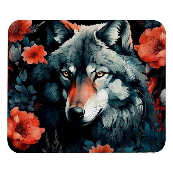 Wolf Mouse Pad for Laptop Wireless Mouse Home Office Travel, Portable & Washable
