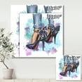 thumbnail image 4 of Designart ' Bright Colorful Trendy Woman Fashion Shoes ' Modern Canvas Wall Art Print, 4 of 4