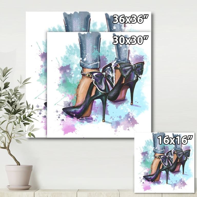 Designart Bright Colorful Trendy Woman Fashion Shoes Modern