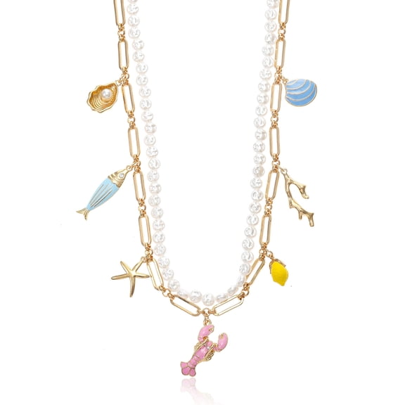 Packed Party Fresh Catch Layered Necklace, 1 Piece