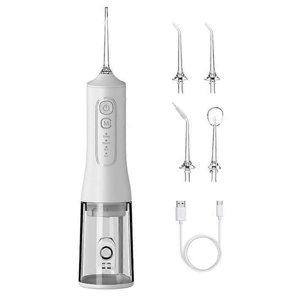 L6 Water Dental Flosser Teeth Pick- 4 Modes Cordless Oral Irrigator 300ML Rechargeable IPX7 Waterproof Powerful Batter A