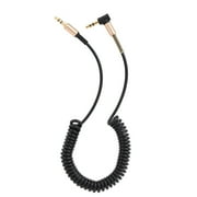 DOCOOLER 1.7 Meter Audio Extension Cable 3.5mm Jack Male to Male AUX Cable 3.5 mm Audio Extender Cord w/Spring Stretchable Telephone Coiling Line