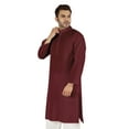 thumbnail image 3 of Atasi Cotton Kurta Solid Ethnic- Festive Long Shirt W/ Pintuck Traditional Indian Wear For Men's, 3 of 7