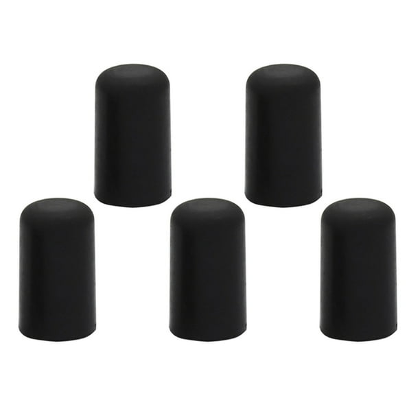 Protector de punta de goma para violonchelo negro portátil, accesorio para instrumentos musicales, 5 uds.