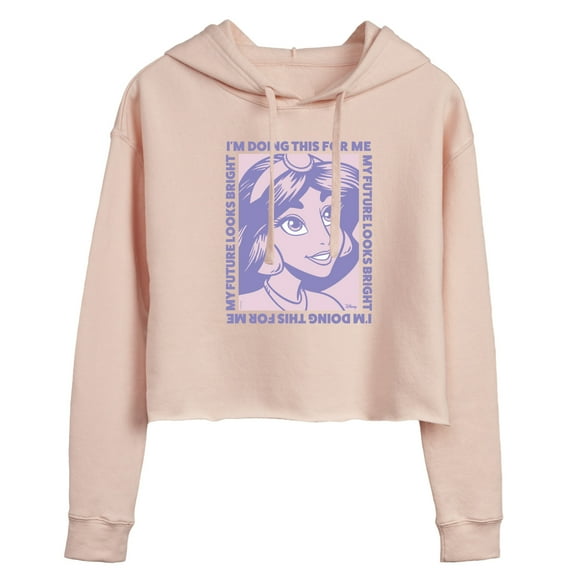 Disney - Jasmine Inspirational Quotes  - Juniors Cropped Pullover Hoodie