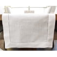 thumbnail image 4 of cleverDelights White Linen Hemstitch Table Runner - 16 x 90 - 100% Linen, 4 of 4