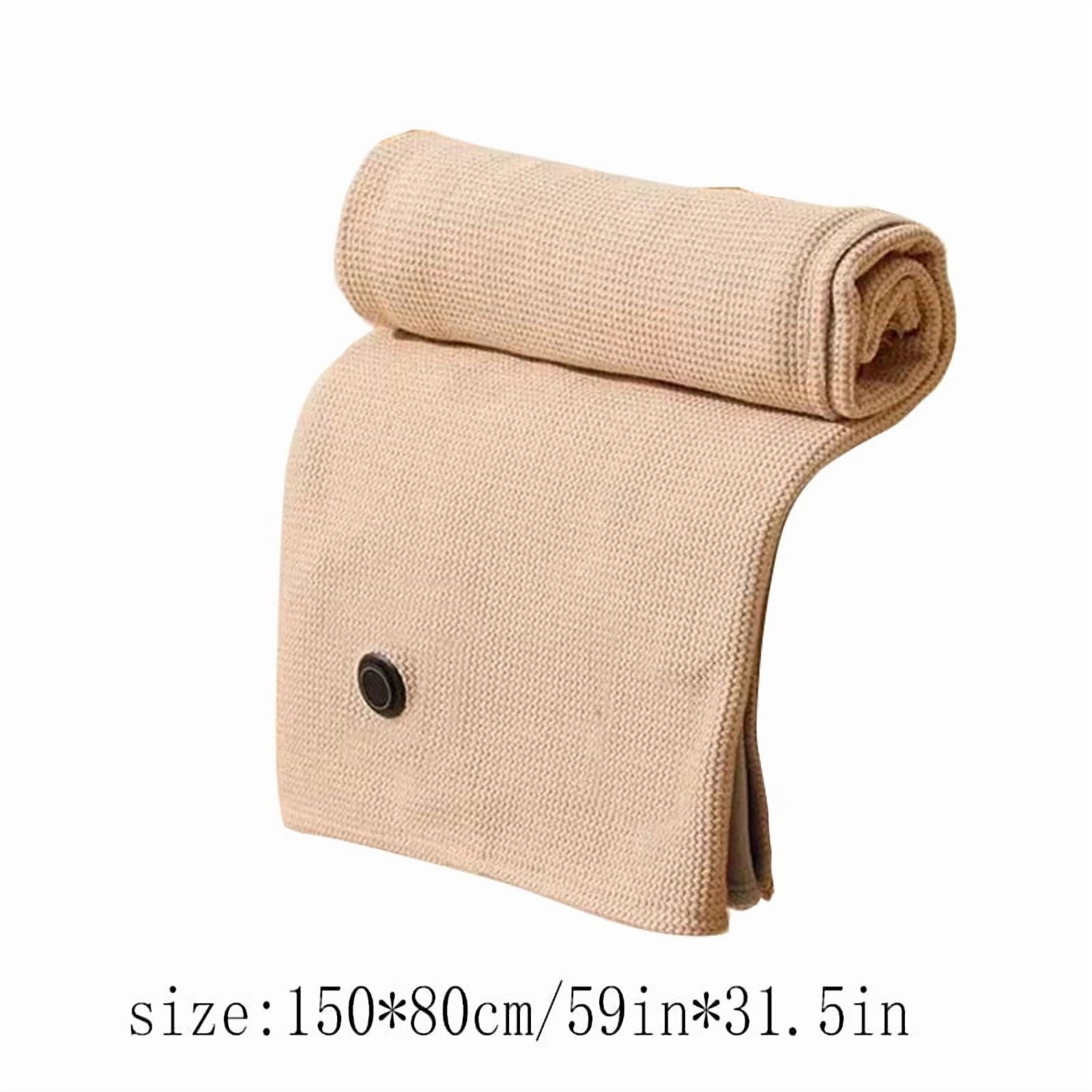 COM1950s Usb Heated Blanket for Adults,Wearable Electric Throw with 3 Heat Settings,Fast Heating Portable Shawl,Machine Washable Soft Fleece,Home Office Travel Use (No Power Bank)