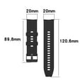 Rubber Wristbands for Men 20mm Universal Silver Buckle Silicone Watch