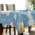thumbnail image 5 of Yayeee Tablecloths 54" x 54" Rectangle Wrinkle Resistant Party Table Cover, Cartoon Easter Bunnies, 5 of 8