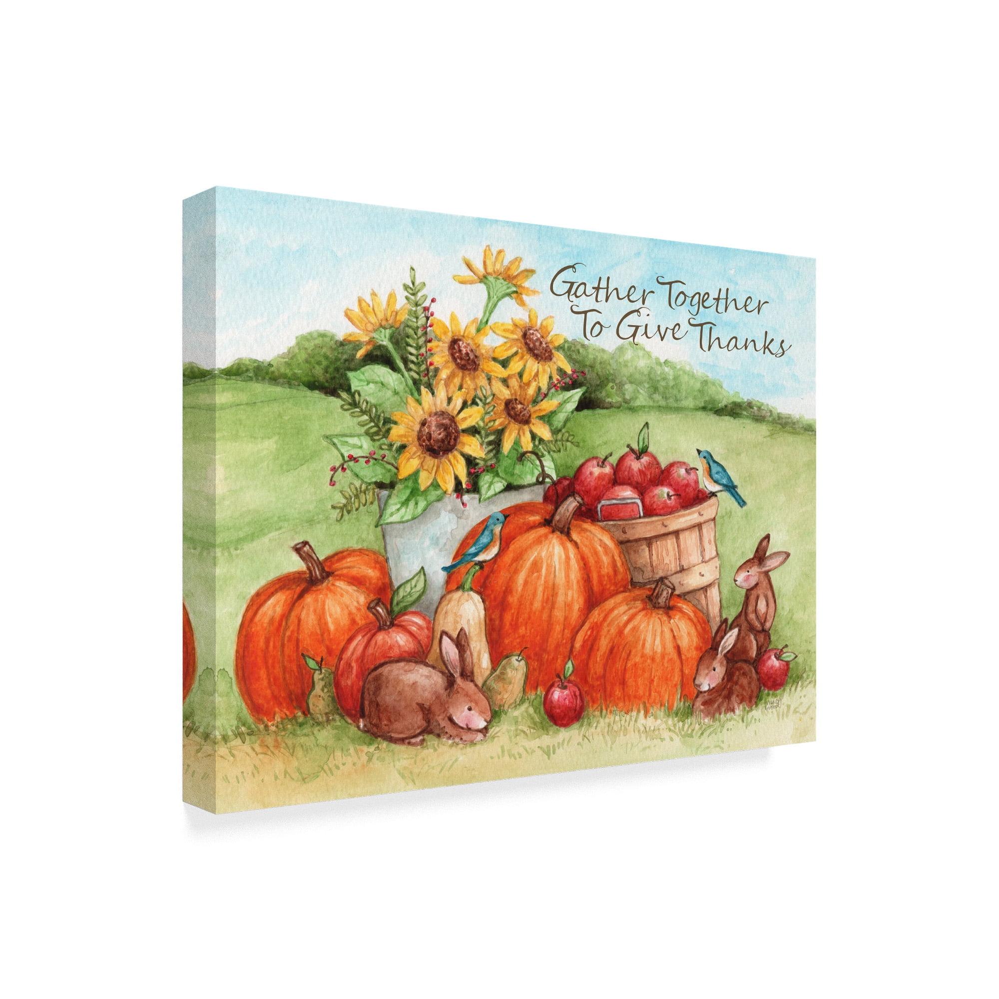 Trademark Fine Art 'Gather Together To Give Thanks' Canvas Art by Melinda Hipsher