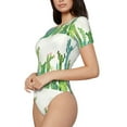 thumbnail image 2 of Easygdp Cartoon Cactus Women'S Waist-Cinching Short-Sleeved Onesie, Olastic Onesiet,Snaps At Bottom,Easy To Put On And Take Off - Medium, 2 of 9