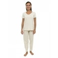 thumbnail image 1 of Women's Pajama Set PJ Cotton Lounge Sleep Wear, L, Beige, by Ambesonne, 1 of 3