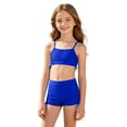 thumbnail image 2 of Swimsuits Girls Two Piece Swimsuits Set Quick Dry Swimwear with Adjustable Drawstring Bikini Bottoms Tankini Girls Bathing Suit Size 5-14 Years, 2 of 5