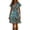 Green, variant on Women’S Boho Floral Print V Neck Wrap Mini Dress, Short Flutter Sleeve Ruffle Hem A-Line Summer Casual Dress With Waist Tie, Lightweight Polyester Fabric, 1pc, Sizes S M L XL XXL XXXL