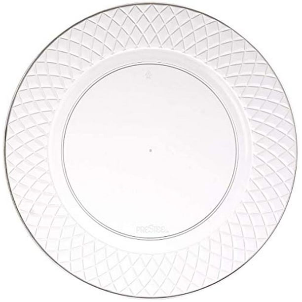 100 Clear Plastic Plates 6.25 Inch Disposable Plates Fancy Dessert