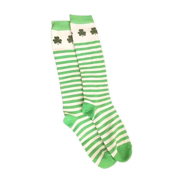ines elásticos Casual ST Day Shamrock ines hasta regalo Mujer Chica 2 Yuyangstore Calcetines con motivo de rayas