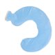 thumbnail image 2 of Bolsa de agua caliente en forma de U, de goma suave, con cuello cálido y funda de tela desmontable, color azul claro, 2 of 13
