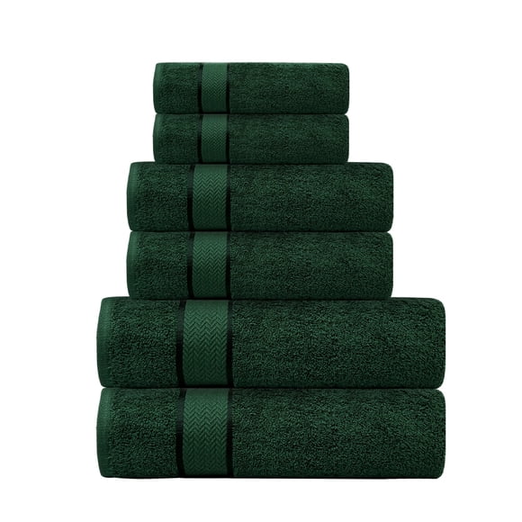 Juego de toallas de baño CRAFTBERRY Luxury, 100% algodón, 6 piezas, verde
