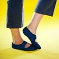 thumbnail image 6 of NuFoot Mary Janes Women's Shoes, Best Foldable & Flexible Flats, Slipper Socks, Travel Slippers & Exercise Shoes, Dance Shoes, Yoga Socks, House Shoes, Indoor Slippers, Navy, Large, 6 of 7