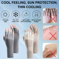 thumbnail image 4 of 2 Pairs Fingerless Sunblock Gloves Summer Gloves Protection Driving Gloves for Women and Girls, 4 of 6