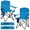 Blue, variant on FREESKY Camping Chair 2 Pack Outdoor Folding Chairs with Cooler Bag & Side Pocket Portable Lightweight Chair, Blue