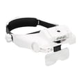 thumbnail image 2 of Headband Magnifying Glass, Light Acrylic Optical Lens 3 LED Comfortable Wear Rechargeable Head Mount Magnifier 23 Kinds Magnifications  For Jewelry Making, 2 of 8