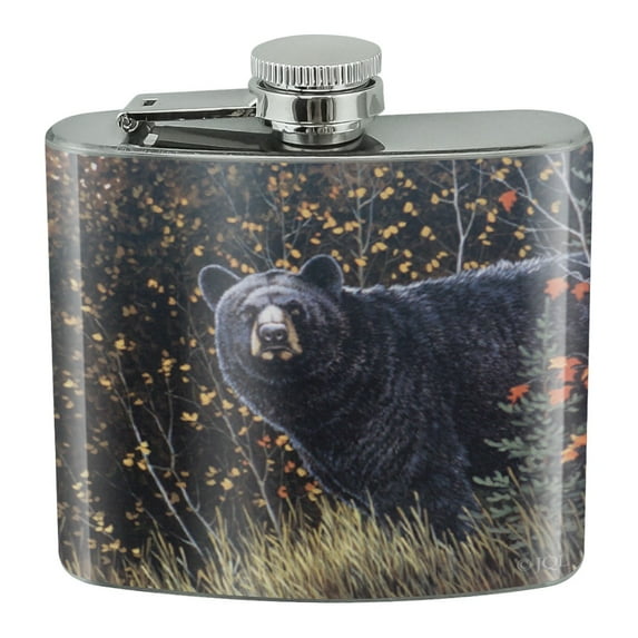 Bear in the Woods Stainless Steel 5oz Hip Drink Kidney Flask