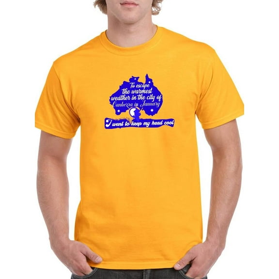 Canberra Day Keep Head Cool T-Shirt Men -Image by Shutterstock, Male x-Large