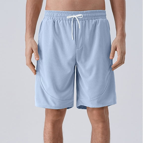 Aimik Mens Sport Shorts Textured Curved Seams Mens Active Shorts Summer Quick Dry Material Running Shorts for Training or Sports