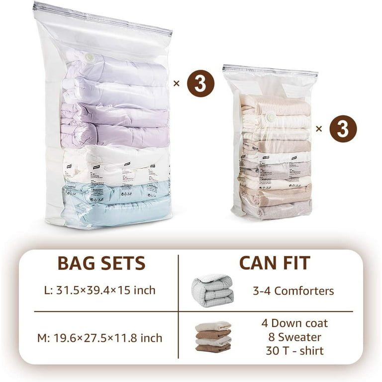 TAILI 8 Pack Vacuum Storage Bags Space Saver, Blue Jumbo Cube 31x40x15  Inch, Extra Large Vacuum Sealed Bags for Comforters Blankets Bedding Quilts