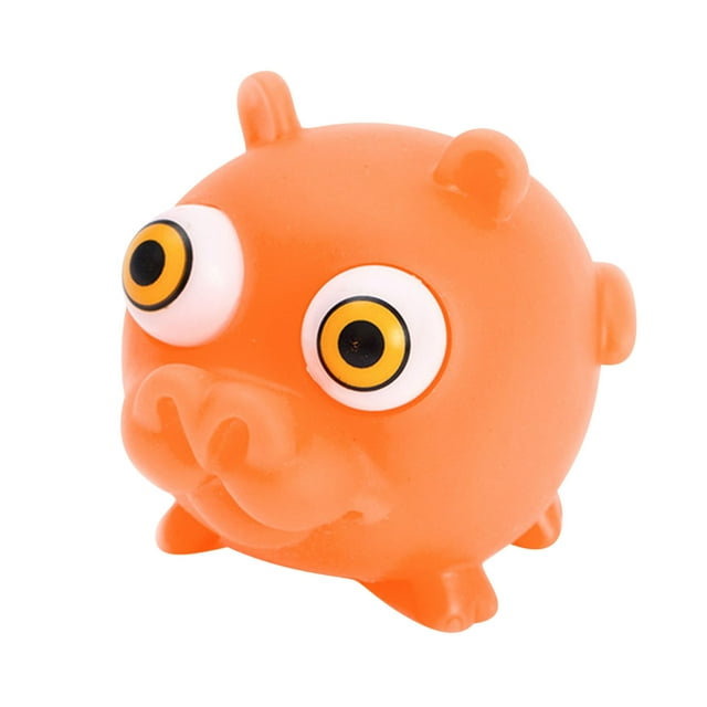 Orange Squishy Animal Eye Popping Stress Relief Toy Soft Decompression Squeeze Toy For Adults And Kids Anxiety Relief Sensory Fidget Toy Fun Desk Decor