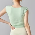 thumbnail image 5 of Hvot&aat Women's Sexy V Neck Slim Fit T Shirt Soft Sleeveless Twist Front Blouse Summer Solid Color Wrap Tops, 5 of 6