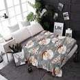 thumbnail image 4 of Grey Christmas Throw Blankets, Santa Claus Merry Christmas Tree Soft Fleece Blanket Decorative for Home Sofa Couch Chair Living Bedroom,40x50 Inches, Winter Snowflake, 4 of 6