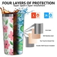 thumbnail image 3 of Pioneer Flower 10oz Tumblers Stainless Steel Tumbler with Lid and Straw,Vacuum Insulated Double Wall Travel Tumbler Cups with Cleaning Brush for Coffee, Tea, 3 of 4