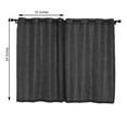 thumbnail image 3 of Efavormart Pack of 2 52"x64" Charcoal Grey Faux Linen Curtains, Semi Sheer Curtain Panels with Chrome Grommet for Living Room Home Decor Window Privacy Linen Textured Drapes, 3 of 11