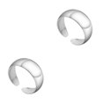 thumbnail image 1 of Guardurnaity de plata de ley 925 con estilo para hombres y mujeres, ancha brillante de moda, plata plata 2Conjunto, 1 of 6