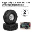 thumbnail image 5 of 2pcs 1/10 Rc Touring Car Tires Wheel Rims For 1/10 Hsp Axial Scx10 D90 Hpi Rc Crawler. - Red, 5 of 5