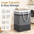 thumbnail image 2 of Xmushyra 2 Pack Large Laundry Baskets, Laundry Hampers, Freestanding Waterproof Collapsible Clothes Basket with Easy Carry Handles in Laundry Room Bathroom Bedroom Dorm,75L, 2 of 6