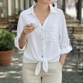 thumbnail image 2 of UDAUDU Womens Linen Cover Up 2026 Beach Button Down Shirt Swimsuit Coverup Bathing Suit Cover Ups for Swimwear Vacation White 2XL, 2 of 4