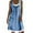 Blue, variant on Womens Sleeveless Casual Denim Dress Trendy Vintage Fake Two Piece Imitation Denim Heart Print Round Neck Pullover Romper Dress with Pockets White XL