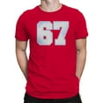 thumbnail image 2 of Retro Style Number 67 Design Men's T-shirt, 2 of 3
