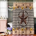 thumbnail image 6 of Farmhouse Barn Star Shower Curtain Set with Hooks, Vintage Wood Texture Sunflower Waterproof Fabric Bathroom Curtains Decor Home Accessories,72 X 72 Inch Long, 6 of 9
