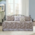 thumbnail image 2 of Home Soft Things 6-Piece Reversible Quilted Daybed Set w/ Bedskirt, Shams & Pillow - LA Boheme Taupe, 75"x39", 2 of 6